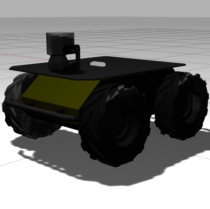 Husky robot model in simulation